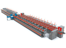 GL-450L CNC steel bar sawing, upsetting, threading and polishing production line