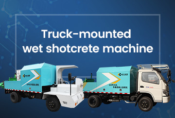 Truck-mounted wet shotcrete machine