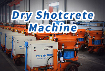 Concrete dry shotcrete machine